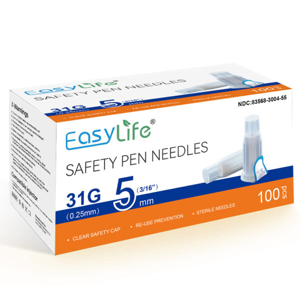 31G 5MM SAFETY PEN NEEDLES